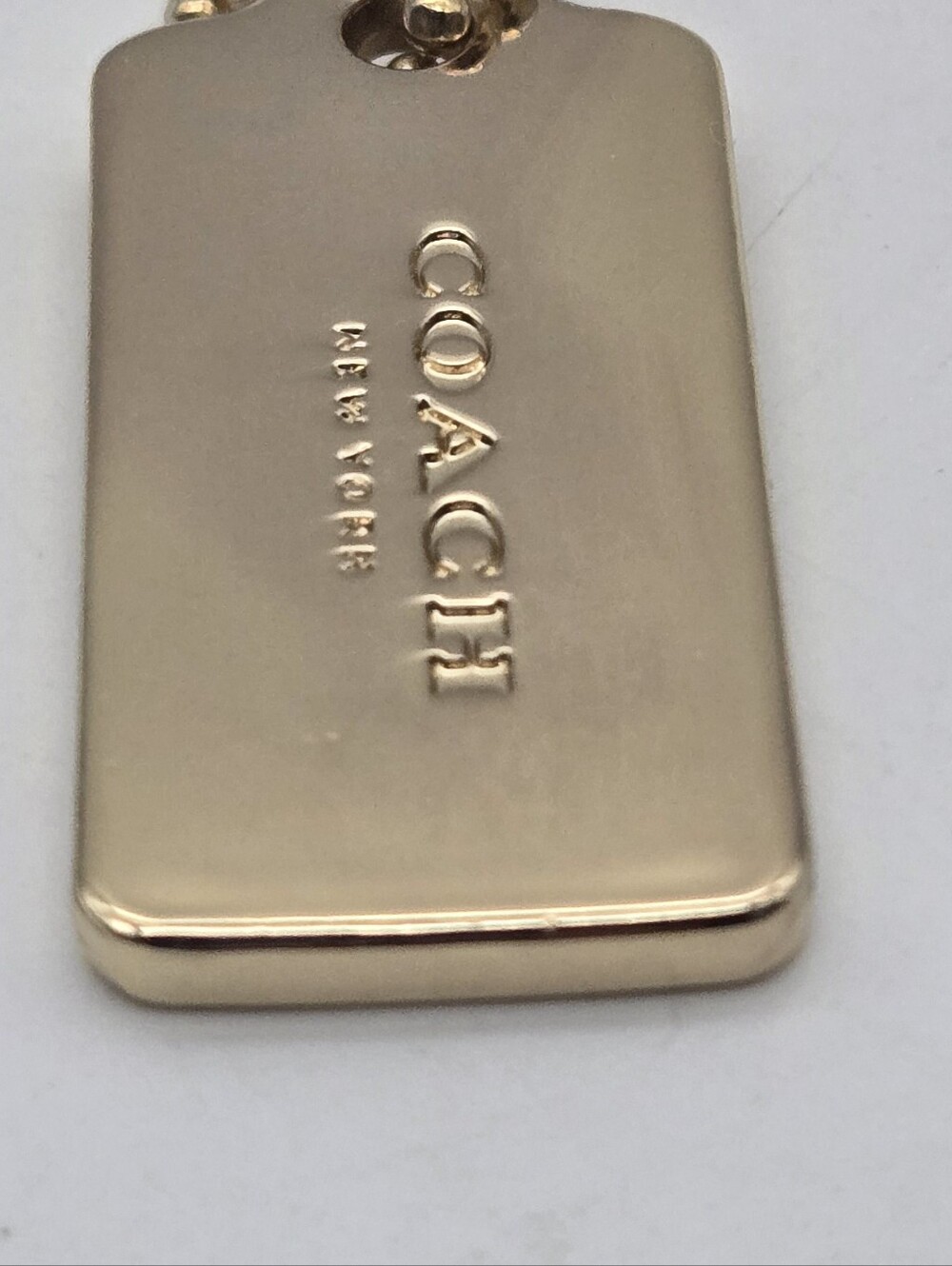 Coach Thick Gold 1.75" Metal Hangtag - Picture 11 of 11